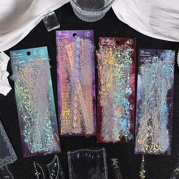 MOHAMM 30 Sheets  Fantasia of the Night PET Stickers for Scrapbooking DIY Decorative Material Collage Journaling