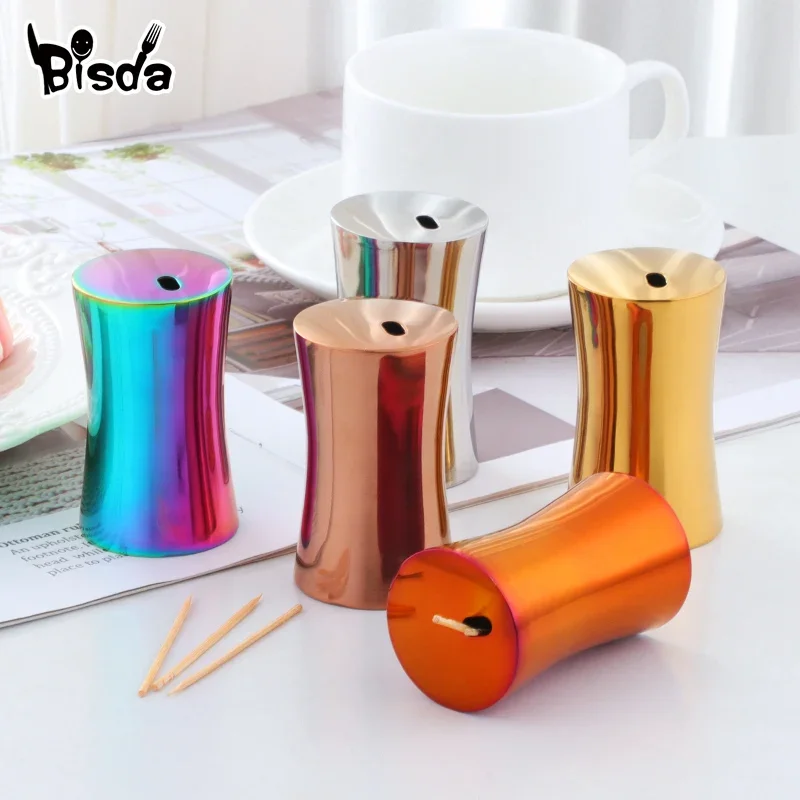 1pcs Stainless Steel Toothpick Box Mini Toothpick Holder Metal Household Table Dispenser Kitchen Accessories