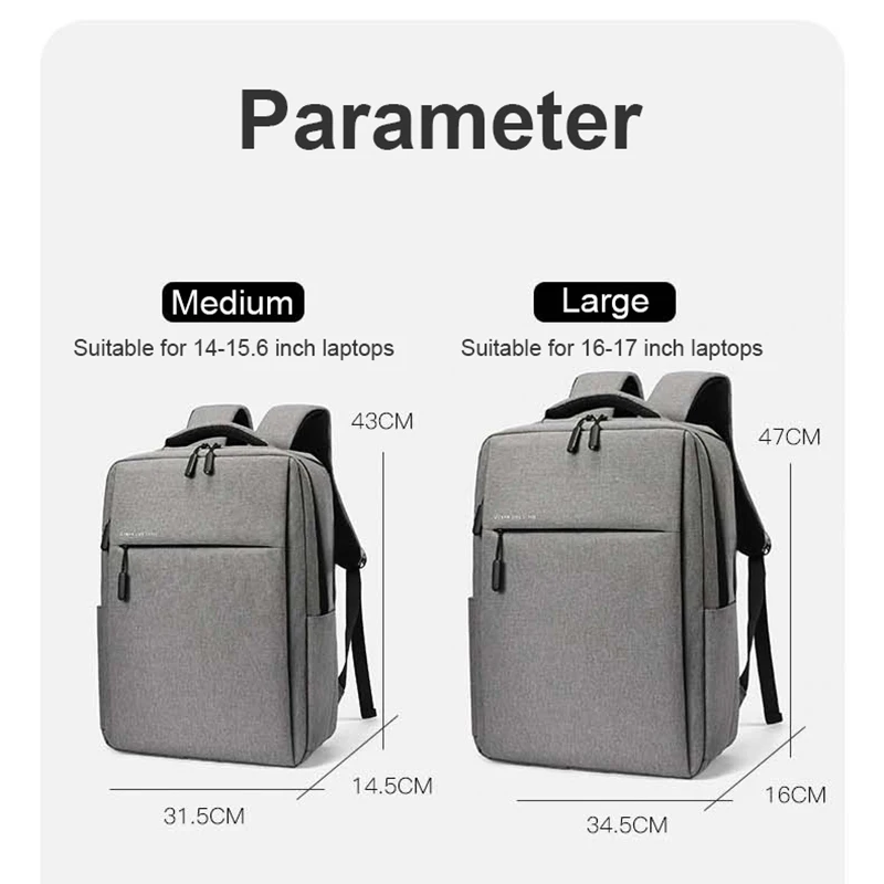 Mochila Laptop 17.3 Polegadas Mochilas de Viagem de Grande Capacidade Bolsa Impermeável para Laptop 15.6 17.3 Mochila Masculina Multi-bolsos - Imagem 4