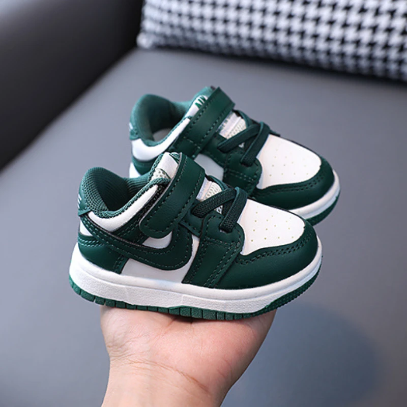 Kids Sneakers Toddler Baby Kids Fashion Design Walking Shoes Sneakers White Non-slip Casual Shoes Boys Girls Breathable Outdoor Board