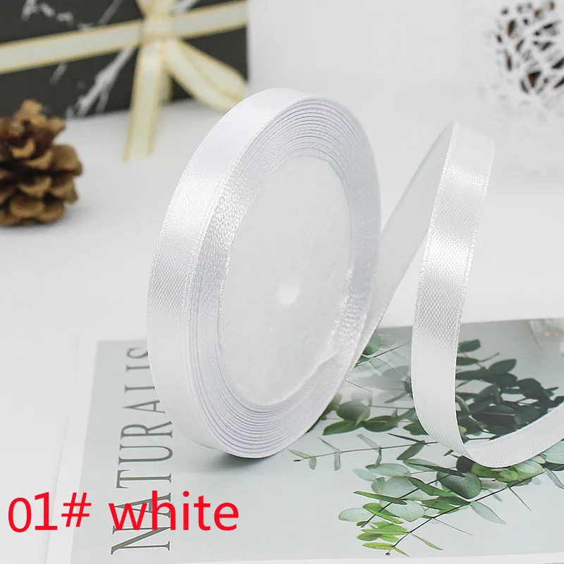 Elegant Satin Ribbon Tapes for Crafting and Decorative Gift Wrapping - 25 Yards, Multiple Widths