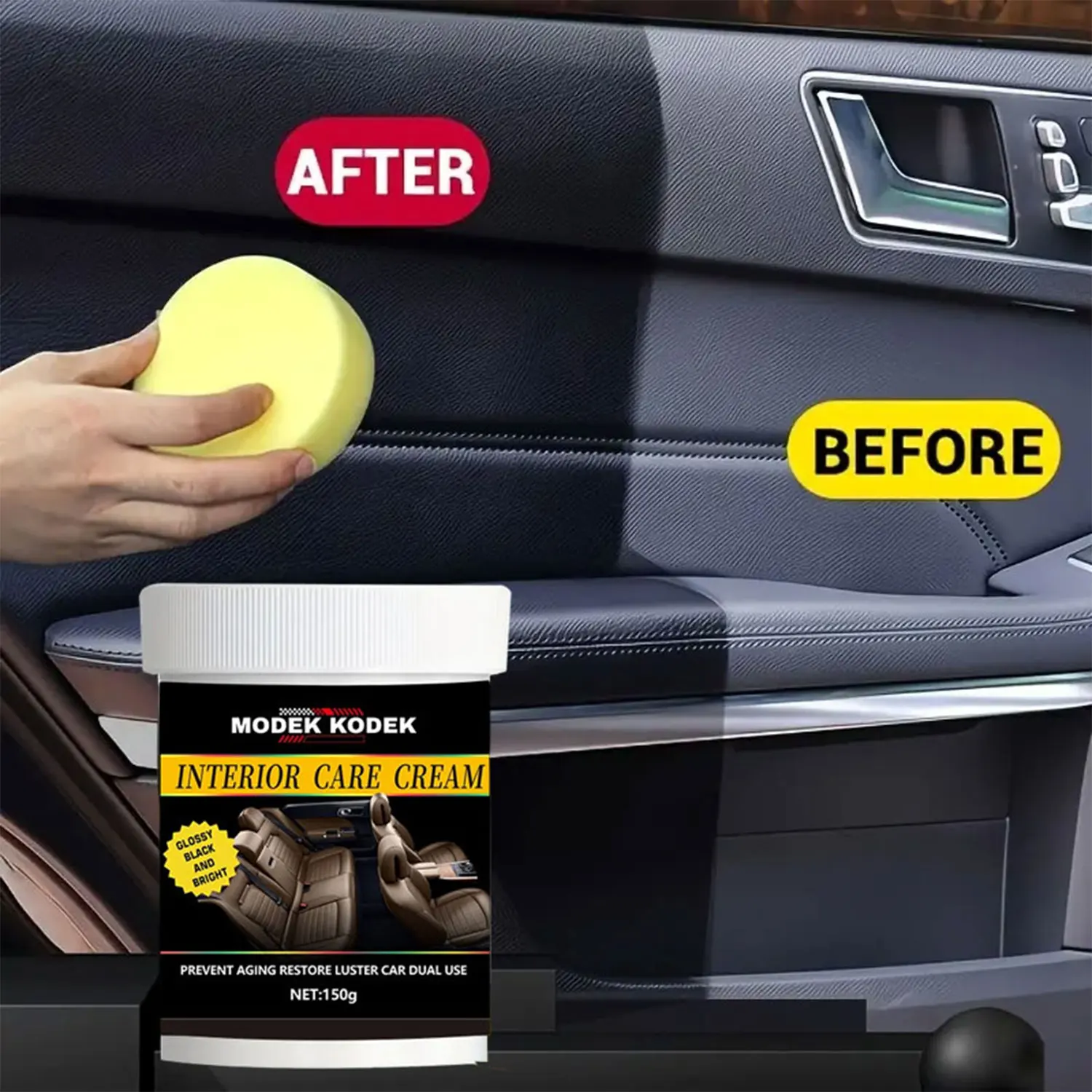 Car Interior Renovation Care Paste Is Suitable for Car Tires, Household Plastic Artificial Leather Furniture, Multi-Functional Interior Paint Renovation and Repair Wax, Dashboard Wax Powder Polish