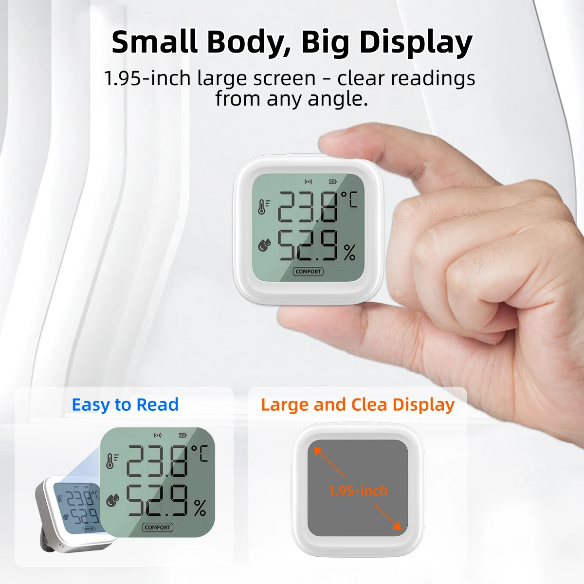 Tuya smart home bluetooth Wireless temperature humidity sensor LCD display therm