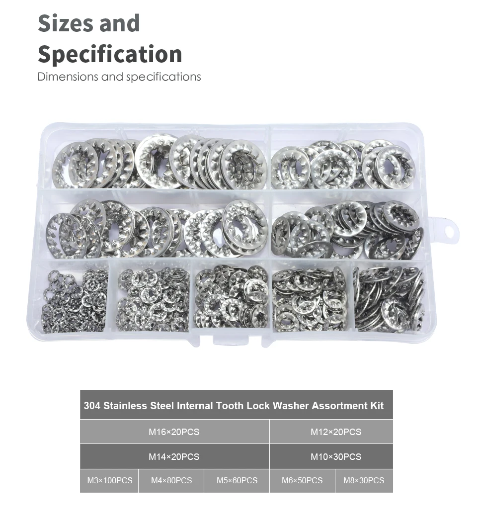 M3, M4, M5, M6, M8, M10, Estrela, 410Pcs Set