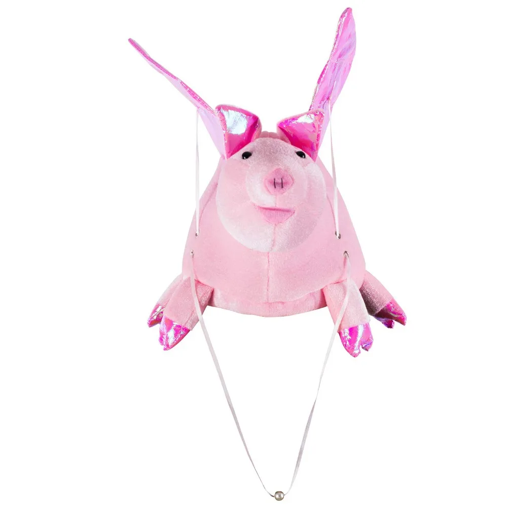 Flapping Wing Duck Hat Novelty Farm Animal Hat Pink Pig Cosplay Costume Props for Party Dress Up hats Christmas Funny Gift
