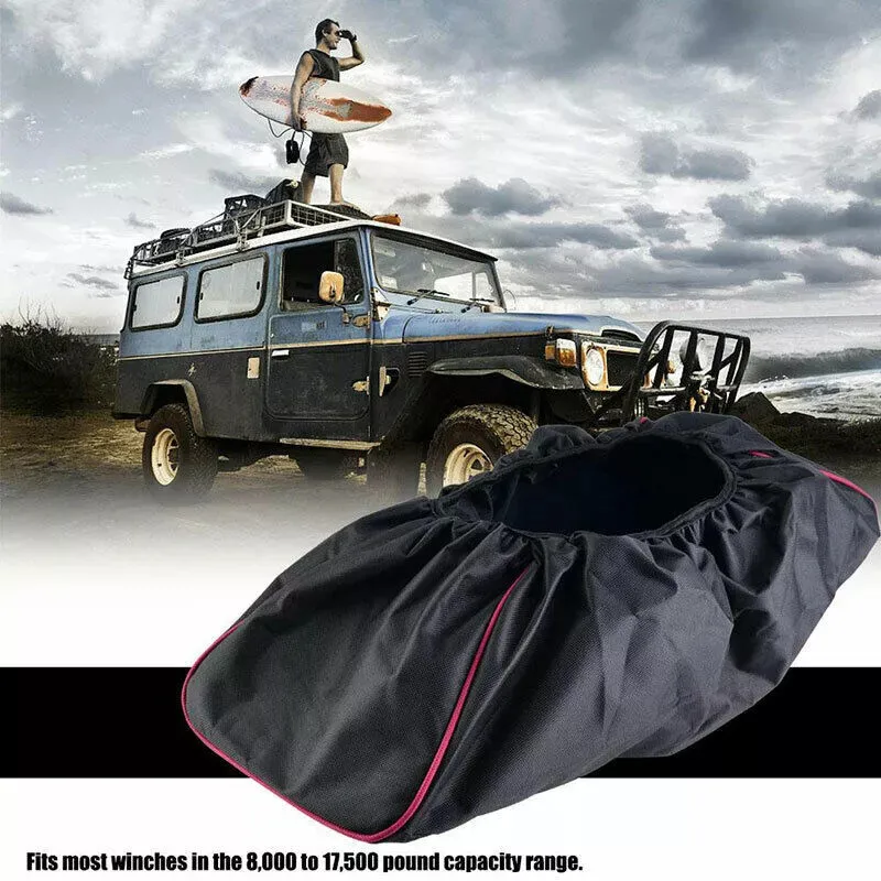 Waterproof 600D Cover Winch Protective Cover Protection Winch Hood Black