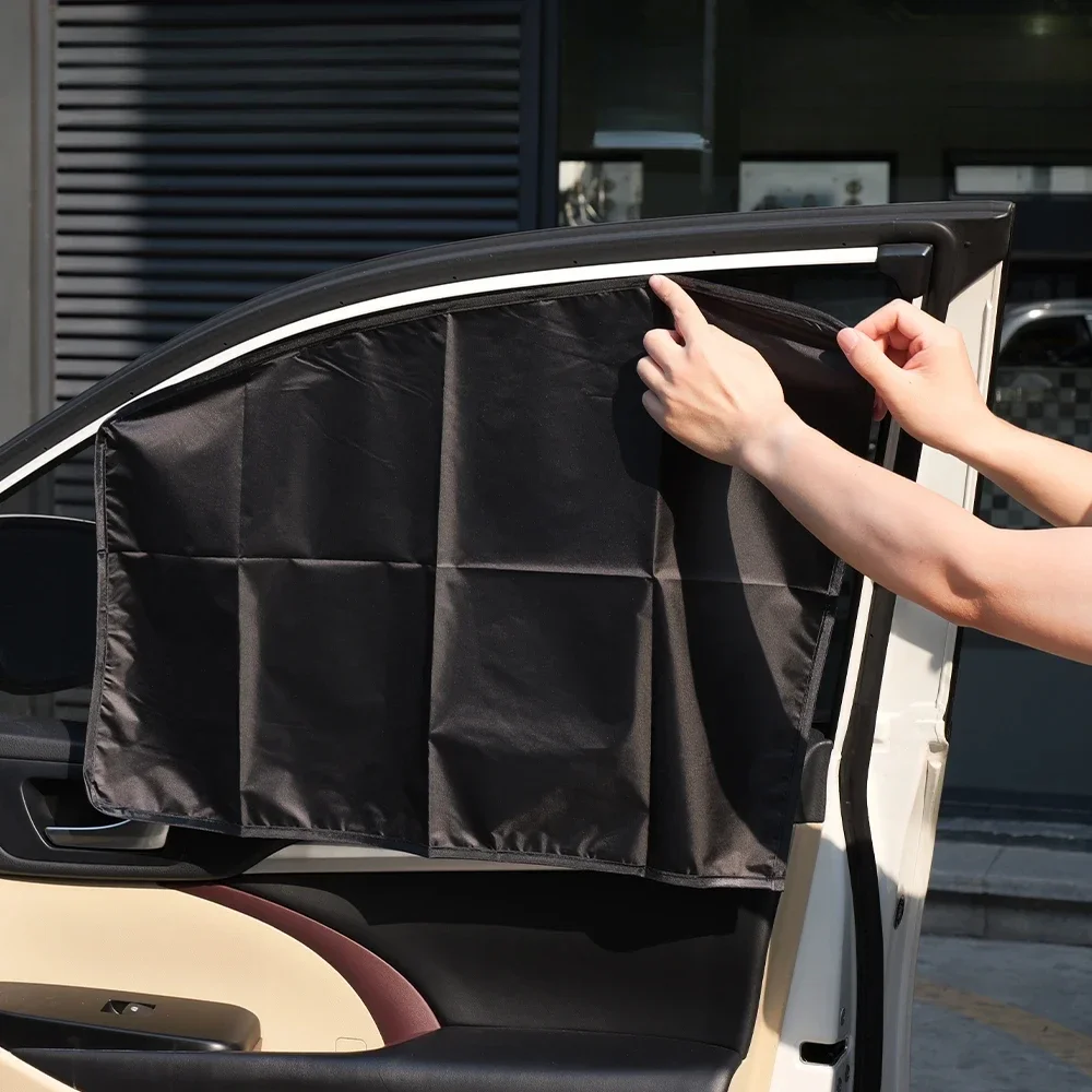 Magnetic Car Sunshade UV Protection Curtains Sun Shield Cover Double Sides Auto Window Sun shade Protector Cover  Accessories
