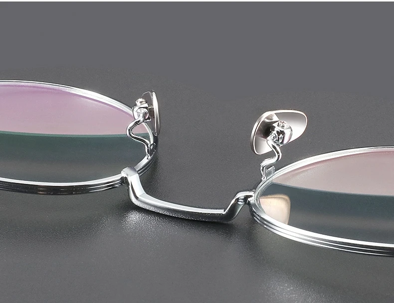 FIRADA Mode Brillen Retro Reinem Titan Runde Brille Komfortable Optische Brillen Rahmen Für Männer Frauen 1820-C – Detail 6