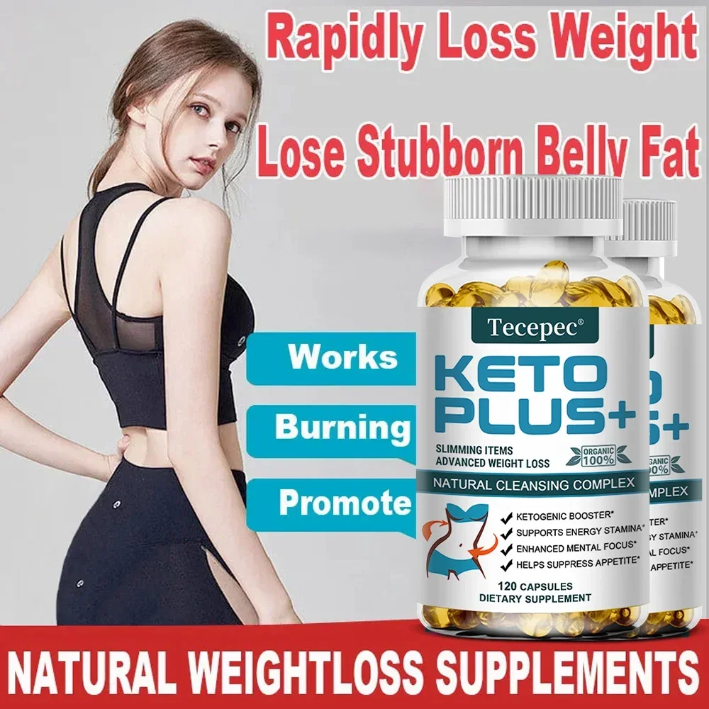 Keto Plus+ Weight Loss Supplement Fat Burning Capsules Malic Acid Burn Belly Fat and Muscle Supplement Ketogenic Diet fat burner,capsule slimming cleanse