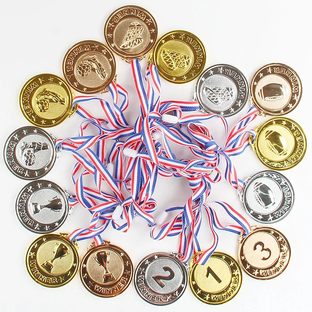Award medals Gold Silver Bronze for Football Competition Souvenir Gift Outdoor Sport Kids Toys
