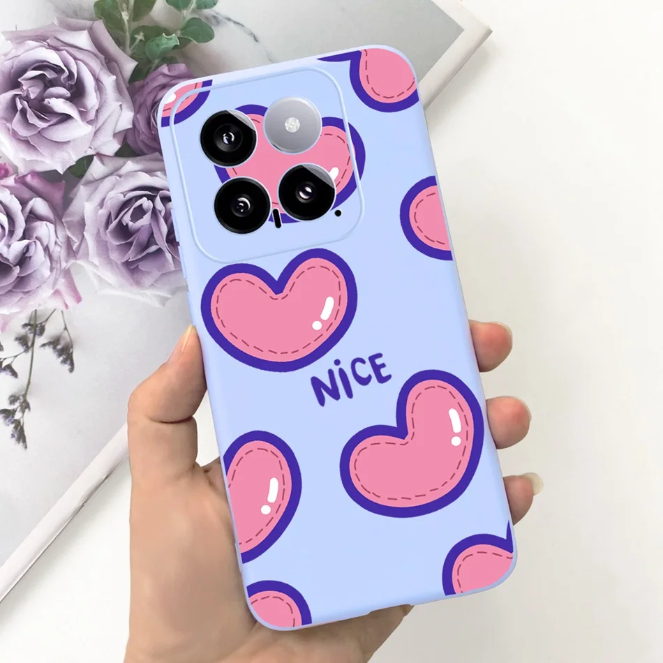 Cute Love-Heart Candy Color Soft Silicone Protective Phone Case