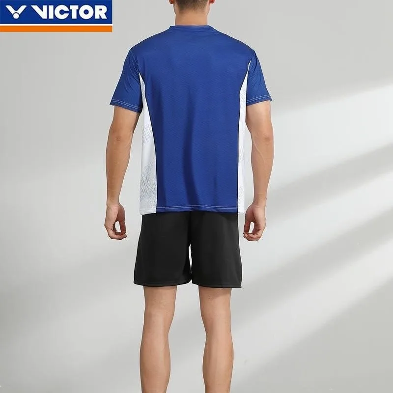 Victor New Unisex Simple and Versatile Badminton Suit Quick Drying Breathable Sports Short Sleeved Top