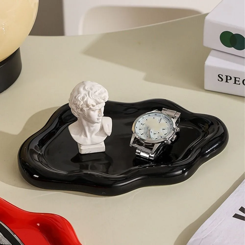 Abaodam ハンドリングホルダー セラミック中指ジュエリートレイ ハンドジュエリーディスプレイスタンド ブレスレットリングウォッチキーオーガナイザ ｜Alipis ハンドジェスチャー型セラミックジュエリートレイ 小型