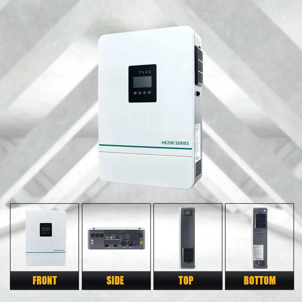 Inverter solare ibrido HLTNC 3.6kw 5.5kw 6.5kw 220v Inverter a onda sinusoidale pura 24V 48V On Grid Carica solare Inversor domestico con WiFi - Image 2