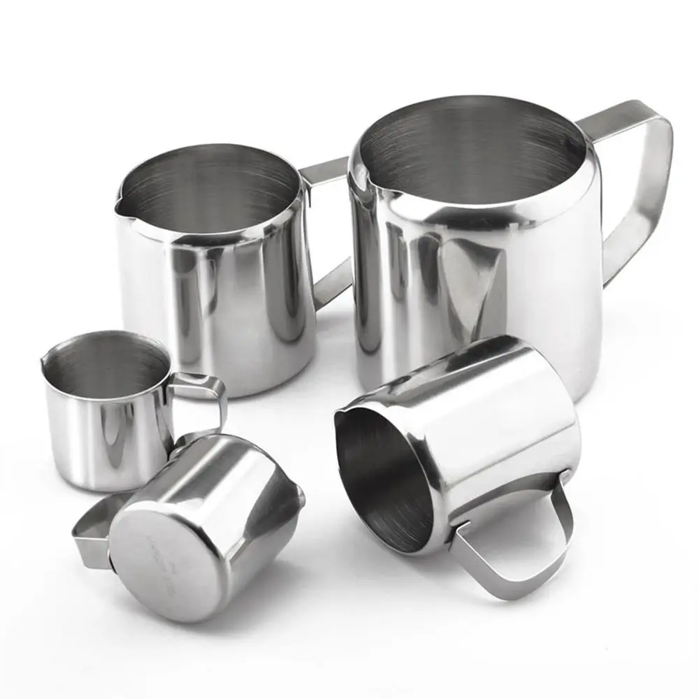 Stainless Steel Milk Frothing Jug Coffee Cream Pitcher Cup Latte Art Spout Coffee Accessories 1PC Milk Frothing Jug