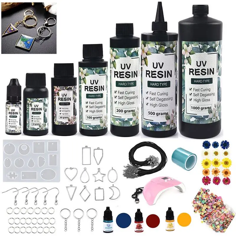 Hard UV Resin Glue Clear Ultraviolet Curing Quick Drying Epoxy Resin UV  Glue DIY Jewelry Making Tools Resin Mold Gel Hardener - AliExpress