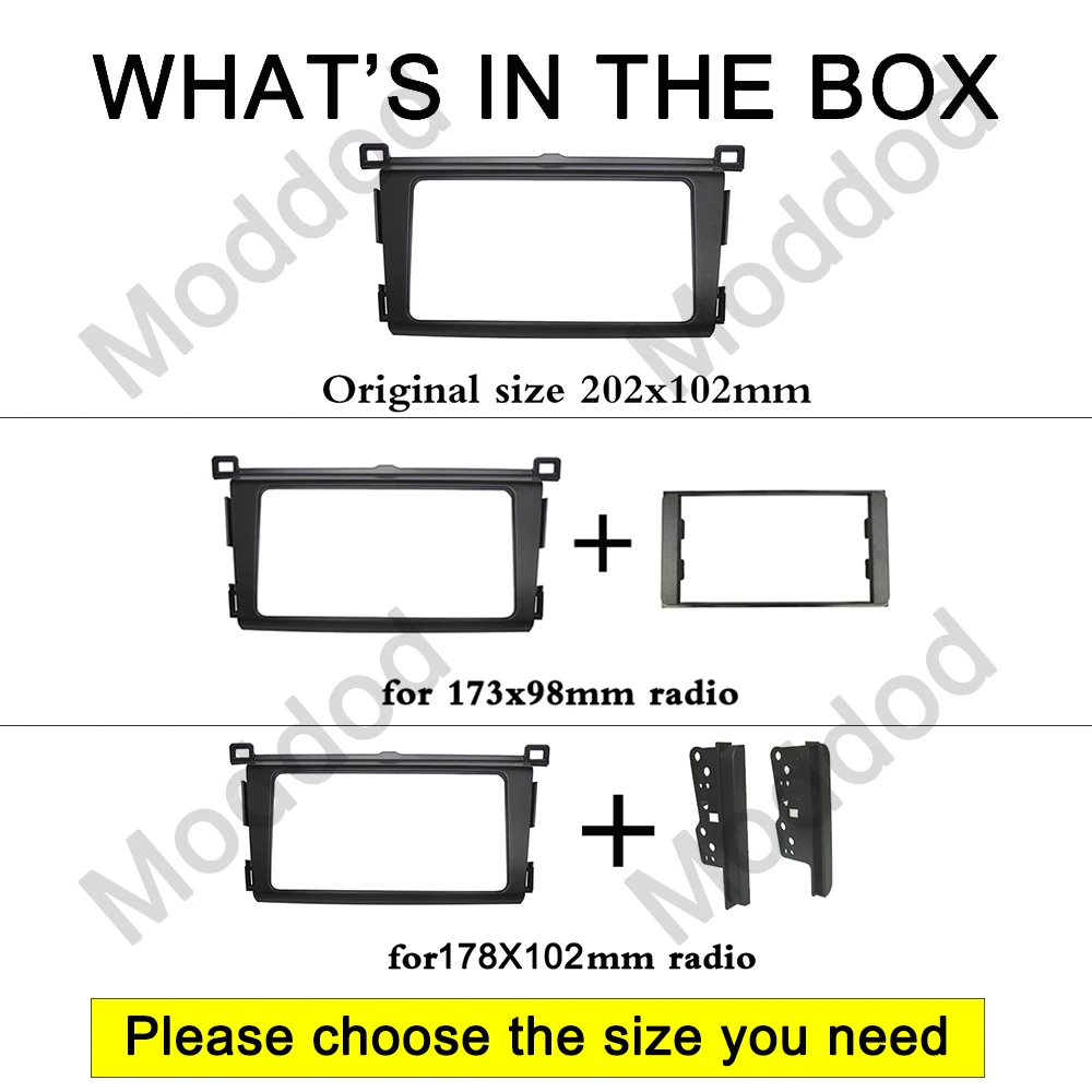 Double Din Car Radio Fascia For Toyota RAV4 2013 + ׷ þ   CD Ʈ ġ ŰƮ ̽ , CD DVD 