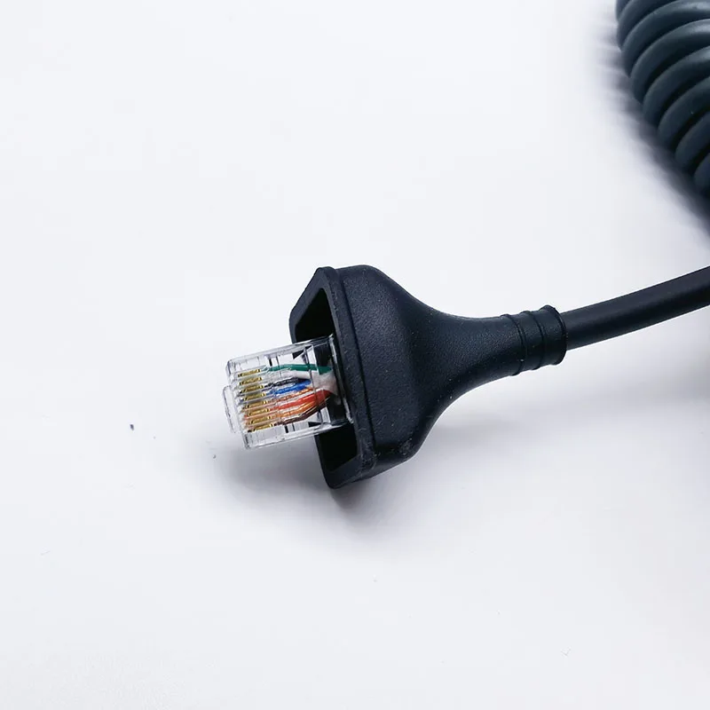 KMC-27 PTT Mic Microphone Replacement Cable Cord for Kenwood TK-690 TK-790 TK-890 TK-5710 TK-5810 TK-5910 Radio Walkie Talkie