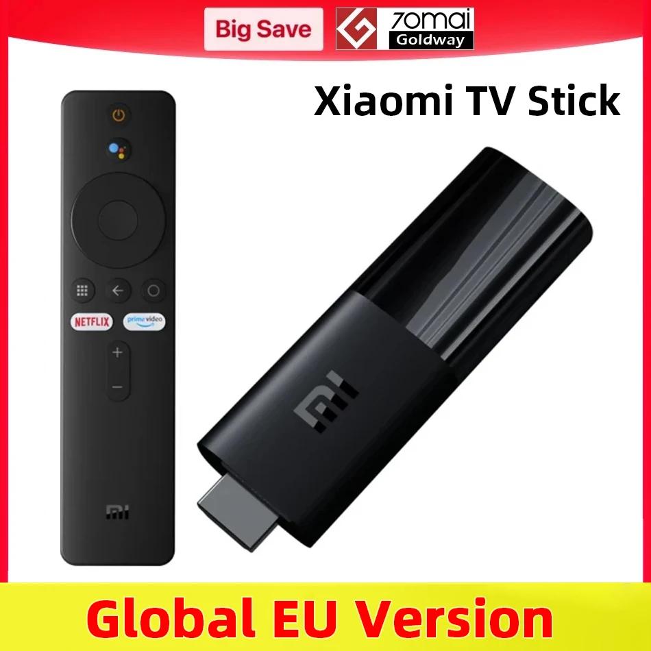 TV Stick Xiaomi Mi Global Version Smart EU Android 9.0 Quad Core 1080P Dolby DTS HD 1G RAM 8G ROM
