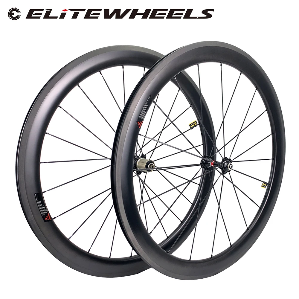 

ELITEWHEELS Carbon Wheelset Clincher Tubular Tubeless And NOVATEC 271/372SB Hub 700C V Brake Road Bike Wheels For Road Cycling