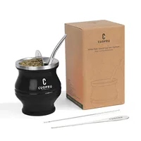 Ensemble Yerba Mate Cup Bombilla - Le ensemble Yerba Mate 5 en 1 comprend une tasse Mate moderne, un ensemble Yerba Mate Shaper, Bombilla Mate (ensemble) 1