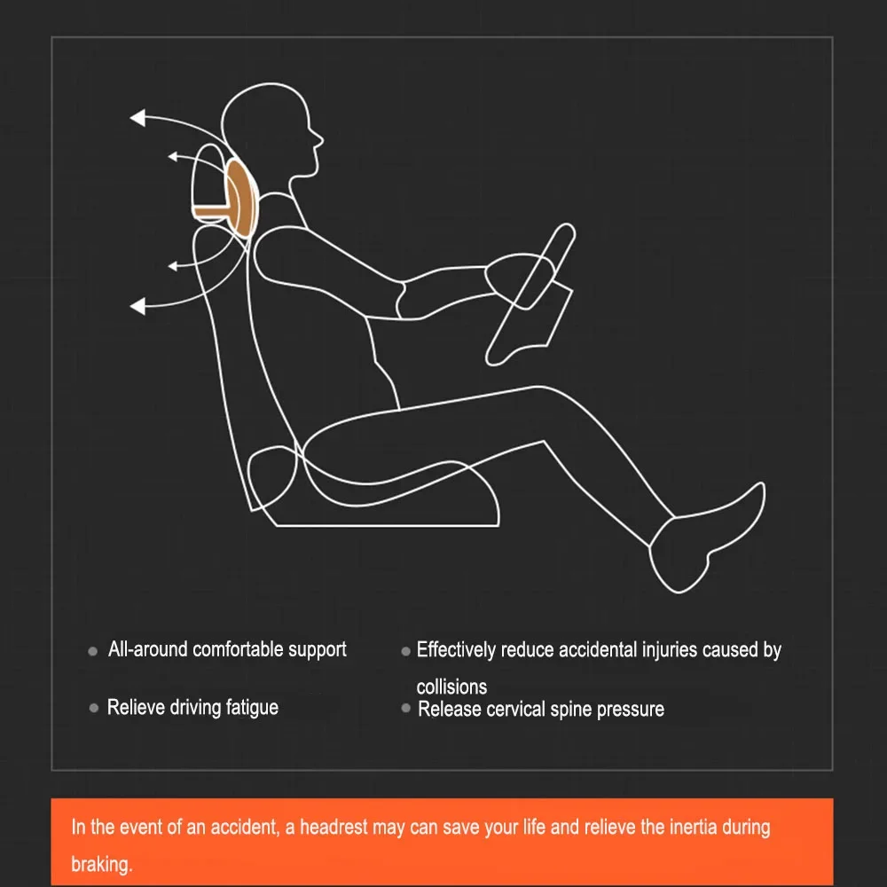 Car Seat Headrest Soft Memory Neck Pillow Headrest Comfortable Cushion White Black For Tesla Model 3 Model Y