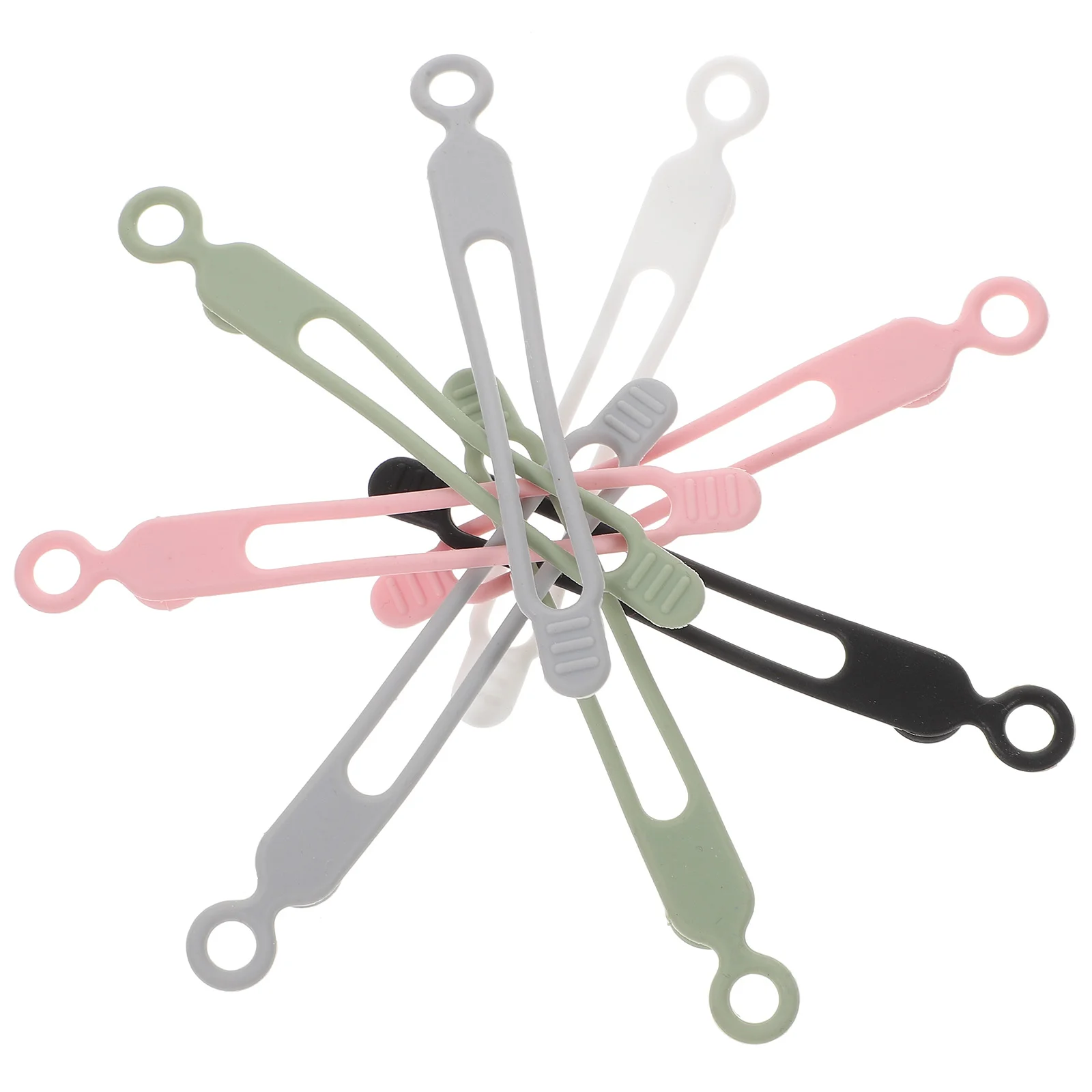 

20pcs Data Cable Organizer Silicone Headphone Wire Holder Power Cord Ties