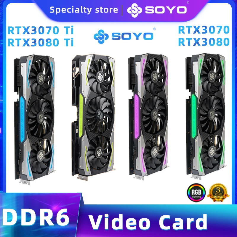 SOYO Original Graphics Card 1660Super 2060 3060 3070Ti 3080Ti GDDR6 ...