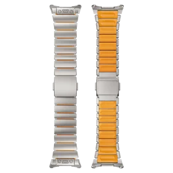 Luxury Stainless Steel Metal Strap Bracelet - Galaxy Ultra 2024 (Titanium orange)