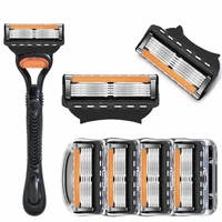 Razor Blade Men's Safety Shaver Beard Moderate Swing Left and Right To Fit Cheek for Shaving 5 Layer Blade Comfortable