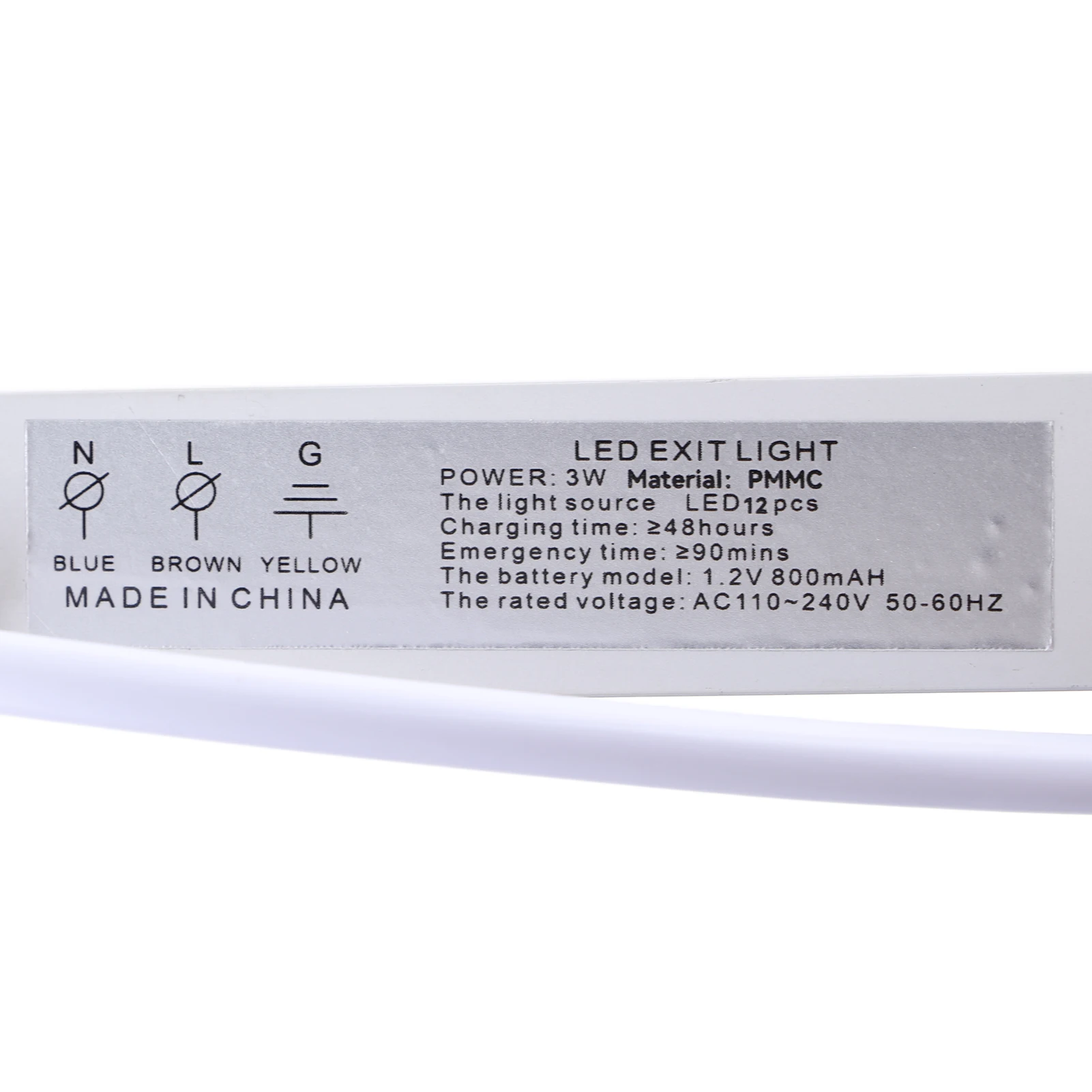 ZK40 110‑ Acrylic 3W 12 LEDs Emergency Exit Sign Light Safety Indicator Lamp