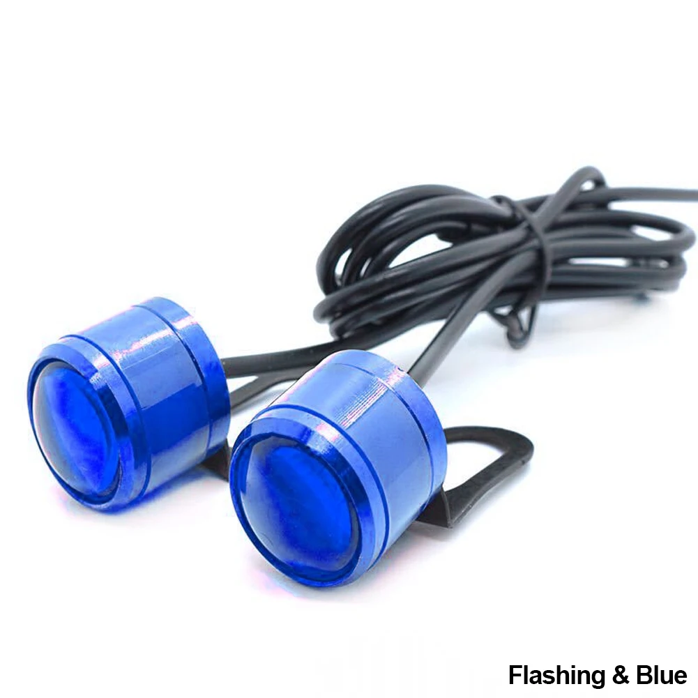 Dual 7-Color LED Strobe Lights with Brackets - Flashing Daytime Running Lights