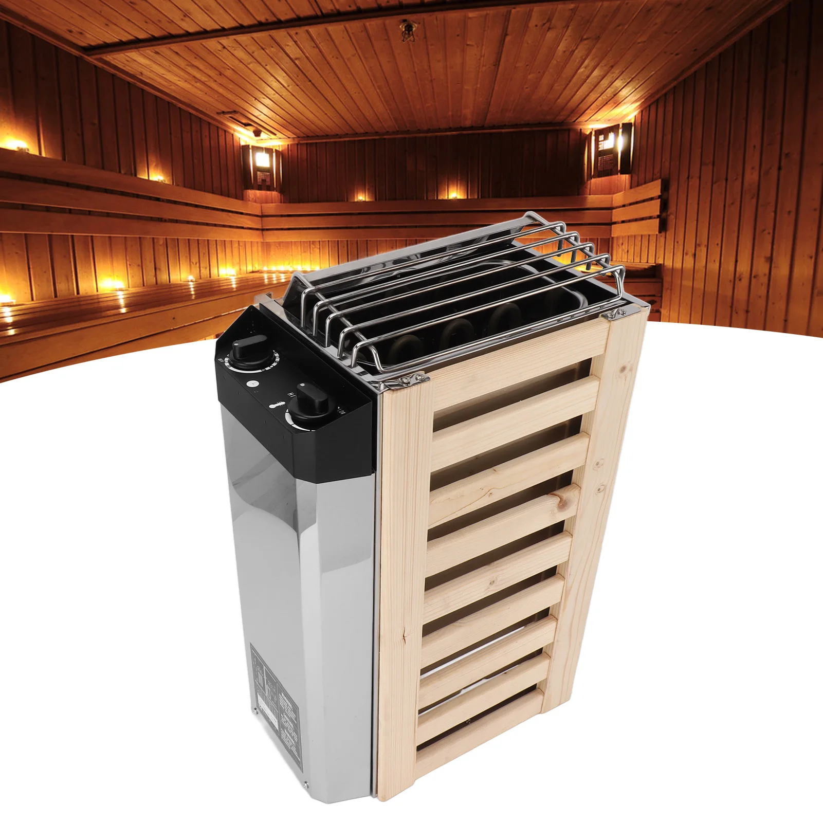 3.6KW Sauna Heater Internal Control Stainless Steel Sauna Heating Stove for Home Hotel Steam Room 110V 5