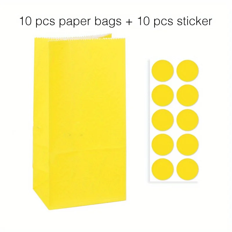 Vibrant Assorted Stand-Up Favor Bags with Stickers - Ideal