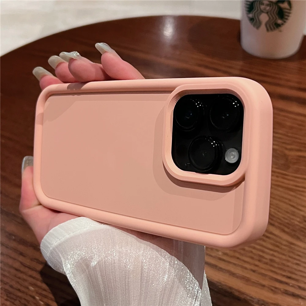 thumbnail image 1 of Luxury Matte Soft Candy Liquid Silicone Phone Case For iPhone 15 11 12 13 14 Pro Max Plus XS X XR Cases Shockproof Bumper Cover, 1 of 4