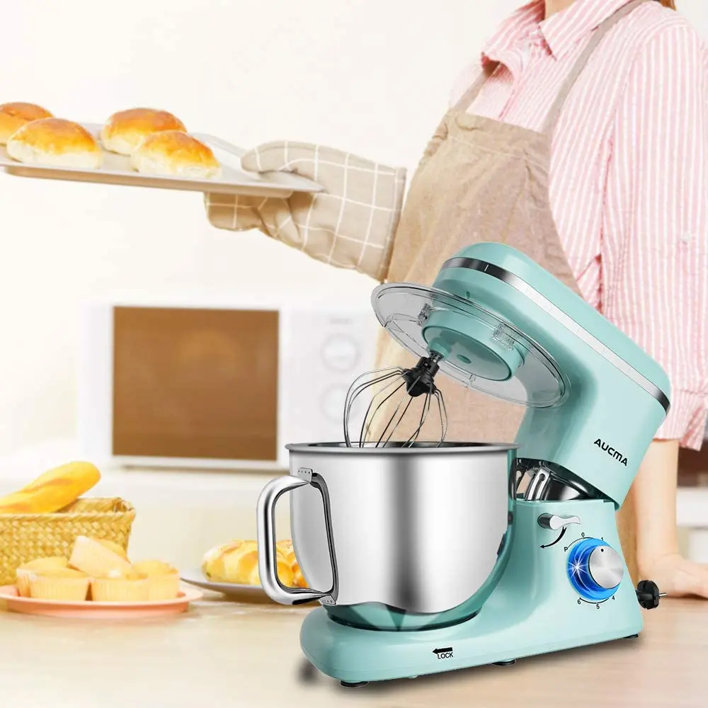 Aucma Stand Mixer 7l Tilt-head 6 Speed Electric Kitchen Mixer With Dough  Hook Wire Whip & Beater 1400w - Stand Mixer - AliExpress