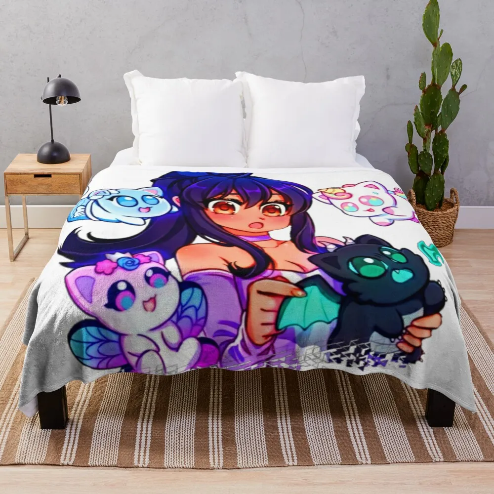 Aphmau Meow Plushies Anime Cats Throw Coperta Coperta Da Campeggio