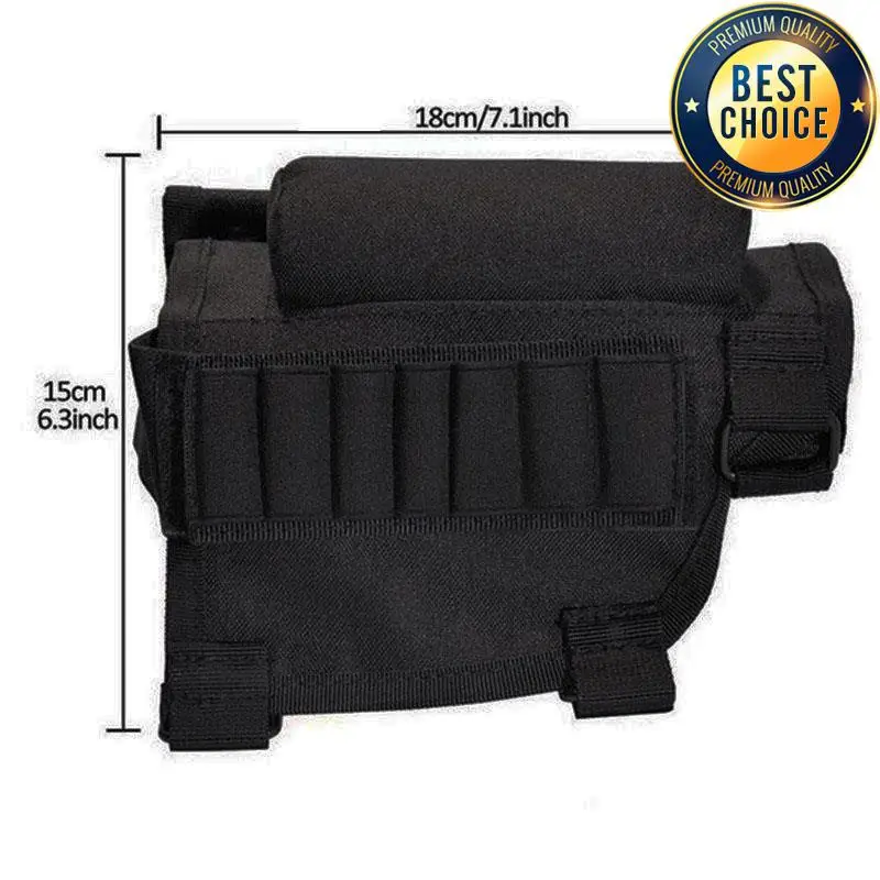 Nylon Tactical Rifle Cheek Rest Ammo Pouch Bag for Hunting