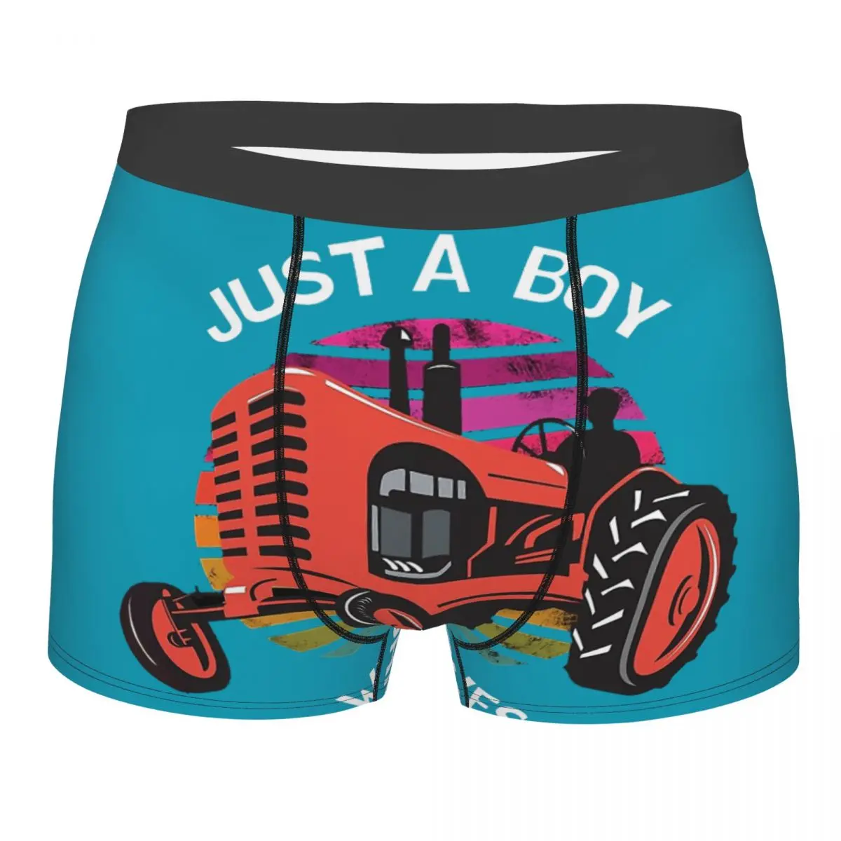 red Farm Tractor Men Boxer Briefs Underpants Highly Breathable High Quality Gift Idea pngtree farming tractor green men s boxer briefs special highly breathable underpants top quality 3d print shorts gift idea