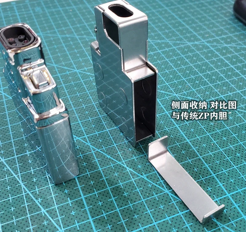 EDC Stainless Steel Insert Portable Candy Chewing Gun Medicine Box Storage Multifunction EDC Tools