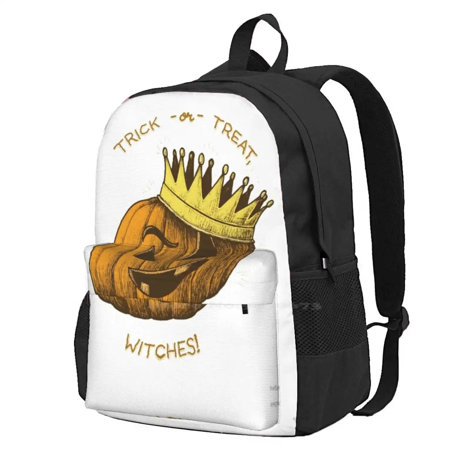 

Little Pumpkin King New Arrivals Unisex Bags Student Bag Backpack Jack O Lantern Pumpkin King Witch Halloween Crown Spooky