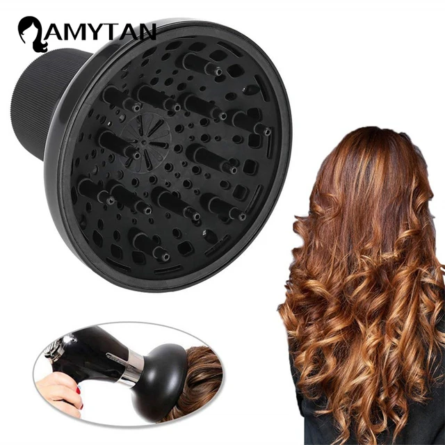 Difusor universal de pelo, accesorio difusor de secador de pelo para  cabello rizado y ondulado natural, difusor profesional de secador,  ajustable de