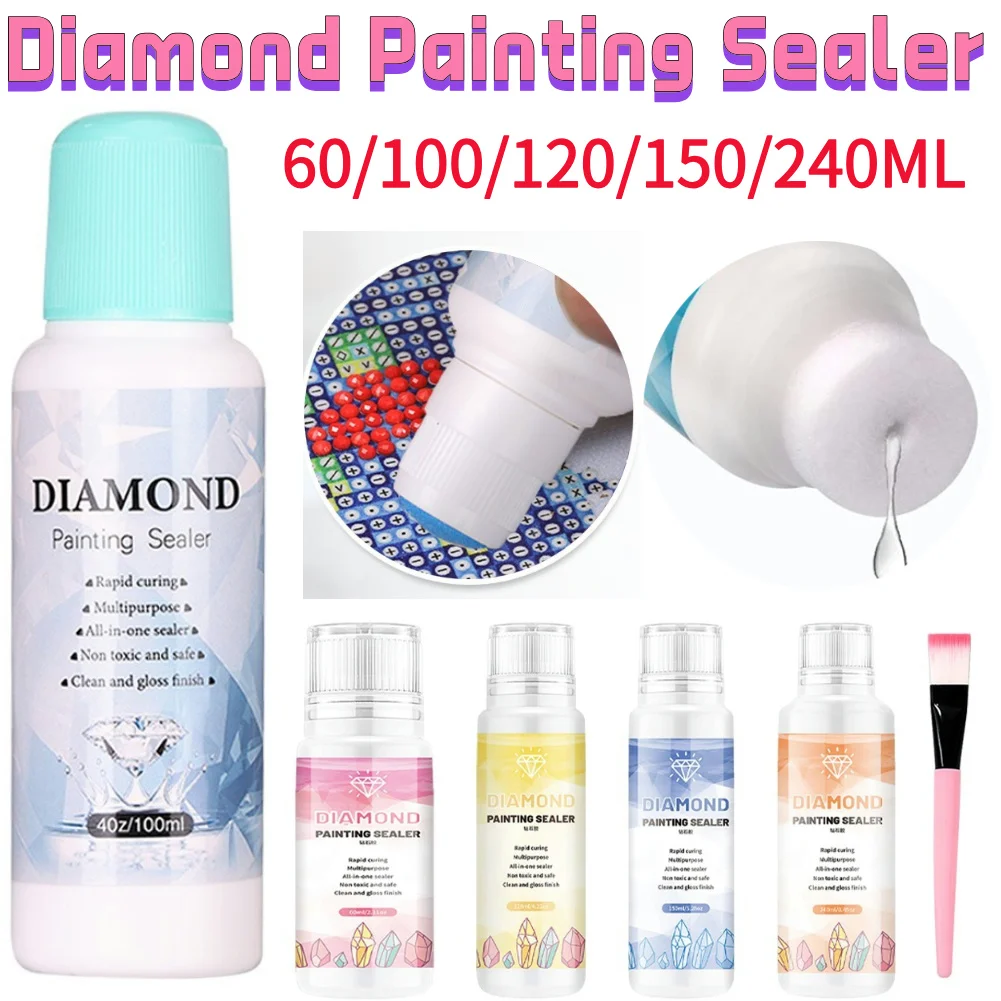 Diamond Painting Sealer 100ml Diamond Painting Conserver Sealer For All 5D Diamond Painting Brightener Drill Bottled Glue
