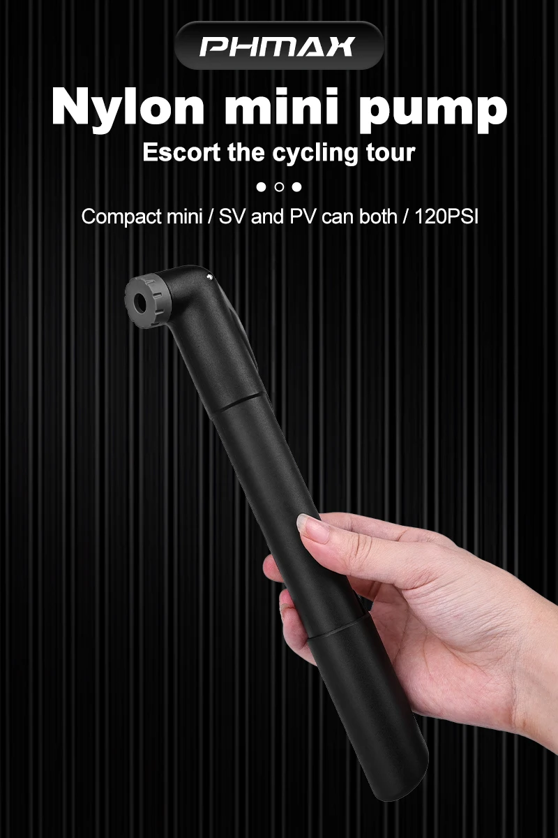 Description Picture 2 of itemPHMAX Bicycle Pump High Pressure Mini Portable Presta Valve Mountain Bike Road Bike Basketball Riding Equipment
