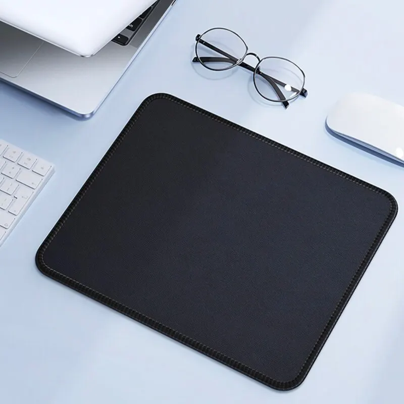 Pure Black Thickened Game Office Mouse Pad