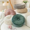 Velvet Pumpkin-Shaped Throw Pillow Soft, Round, Solid Color, Dandelion Pattern, Sofa and Office Decor, Home Accent Cushion 1