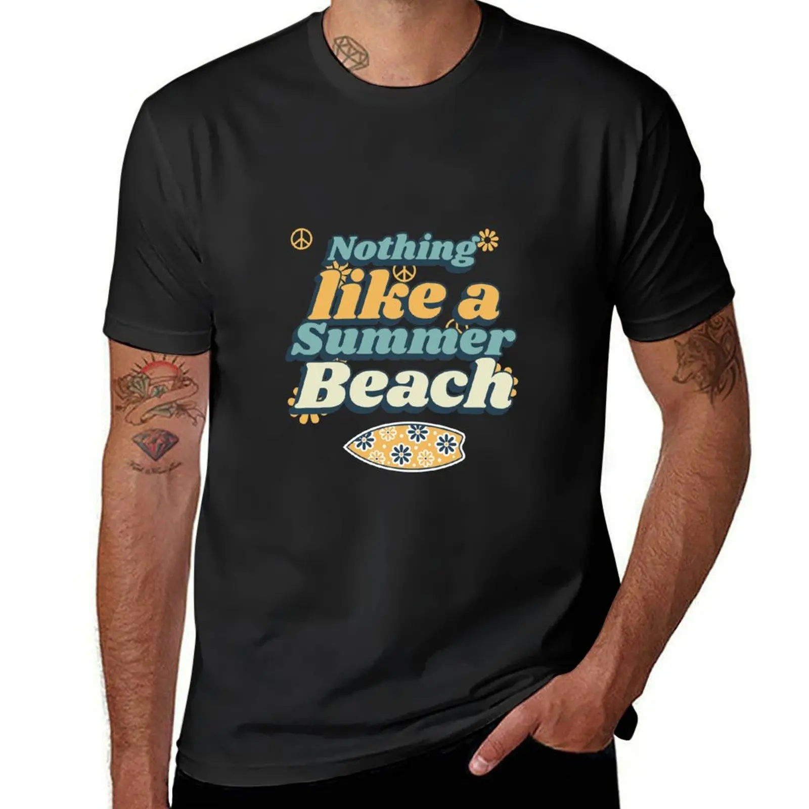 

Summer Beach T-Shirt plain plus size tops Men's clothing
