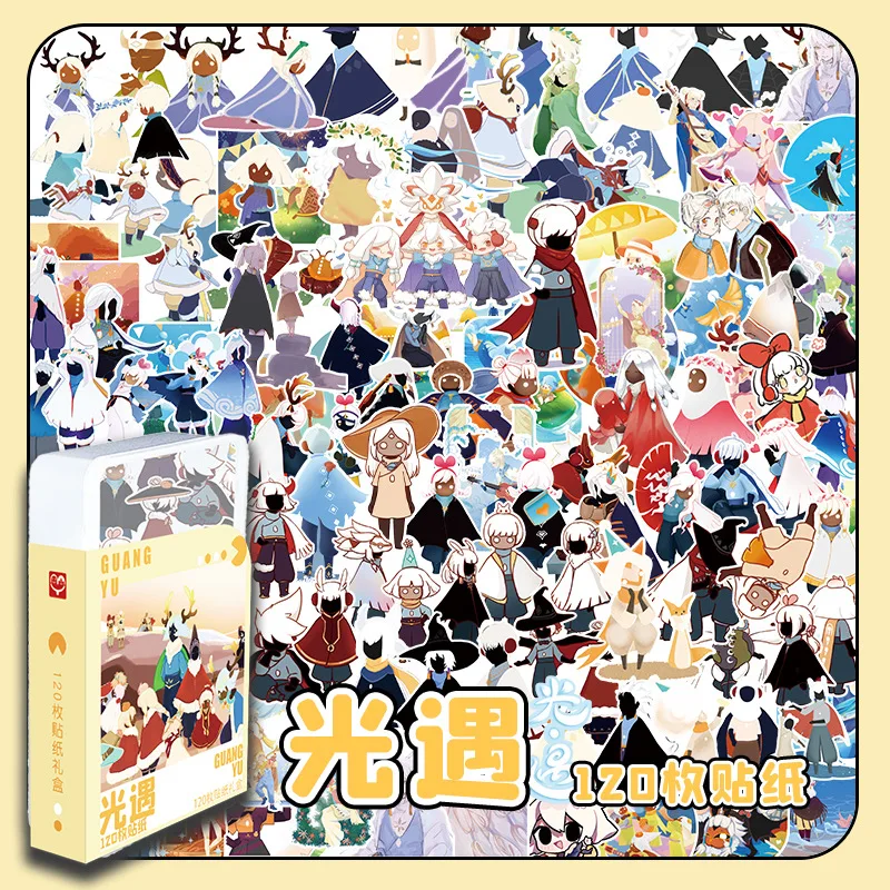 

120Pcs Sky Children of Light Anime Sticker Gift Box for Laptop Luggage Sticker Kids Stickers