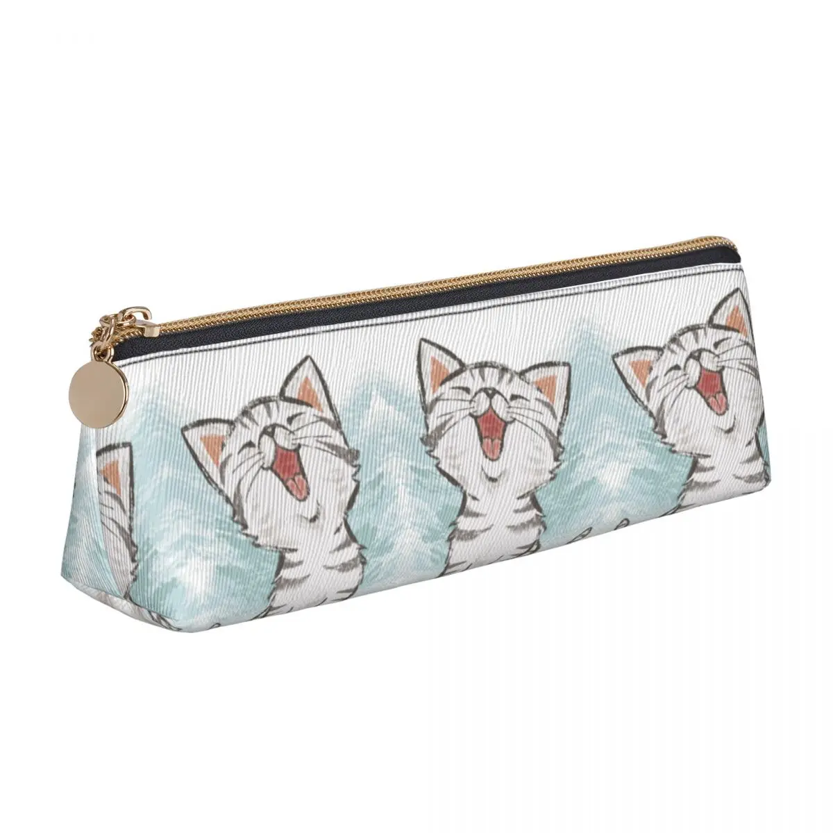 

American Shorthair Happy Pencil Case Kawaii Cat Back To School Pencil Cases Triangle Boy Girl Cool Pen Box Stationery Organizer