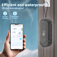 Smart ZIgbee/WIFI IP65 waterproof Temperature and Humidity Sensor Black Tuya APP Monitoring For Alexa Google Home - Image 5